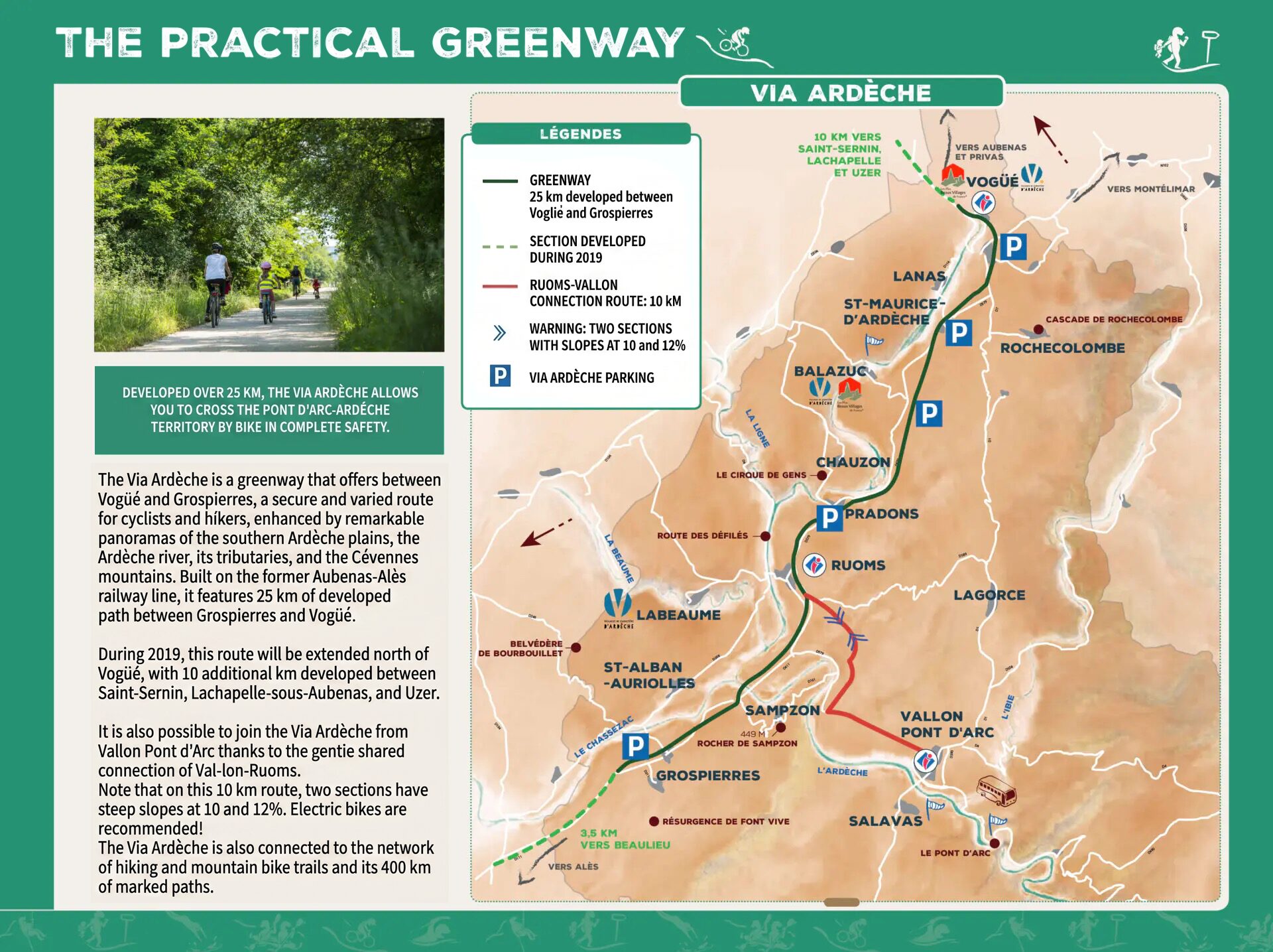 carte via ardeche en